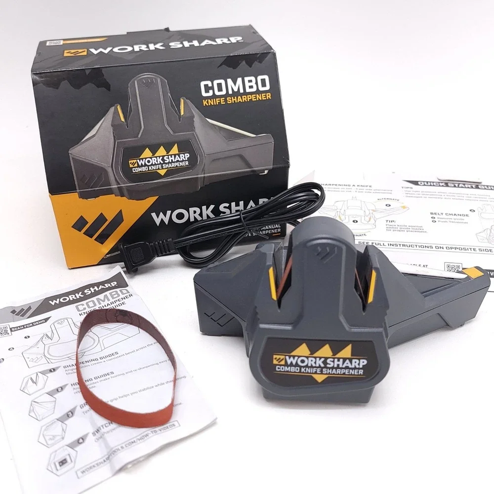 Work Sharp Combo Knife Sharpener WSCMB Electric Manual Grey Hunting Camping